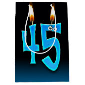 45th Birthday Kandles Medium Gift Bag Medium Cadeauzakje (Voorkant)