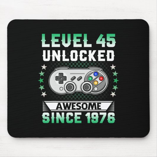 45th Birthday Level 45 ontgrendeld Geweldige video Muismat (Voorkant)