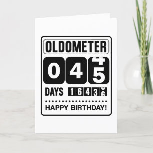 45th Birthday Oldometer Kaart