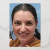 45th Birthday party goudfoto helder abstract Folie Uitnodiging (Achterkant)