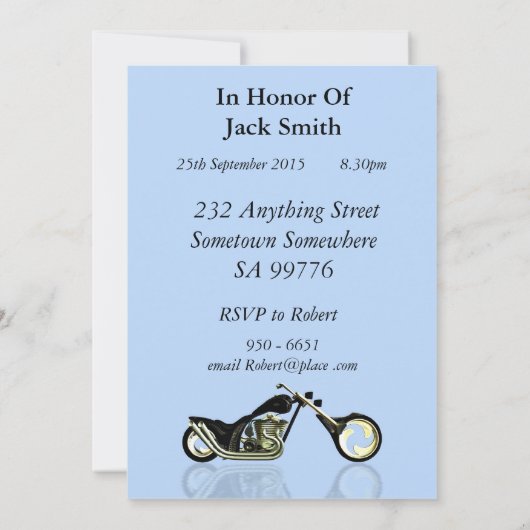 45th Birthday party Invitation Kaart (Achterkant)