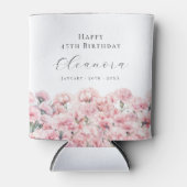 45th Birthday Pink Carnation January Birth Flower Blikjeskoeler (Voorkant)