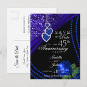 45th Glitter & Roos Jubileum - Sla de datum op Aankondigingskaart (Voorkant / Achterkant)