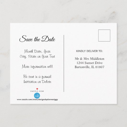 45th Glitter & Roos Jubileum - Sla de datum op Aankondigingskaart (Achterkant)