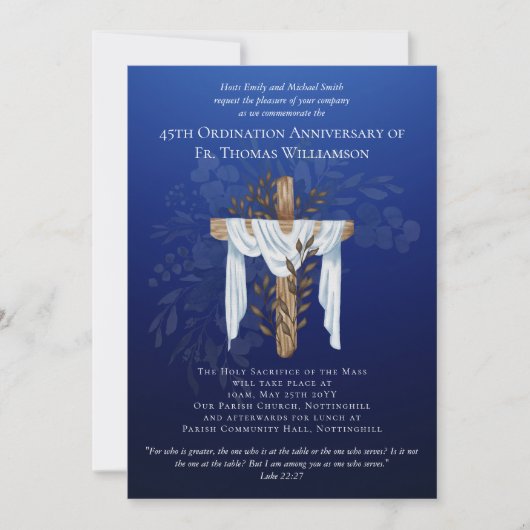 45th Ordination Jubileum Invitation Sapphire Bl (Voorkant)
