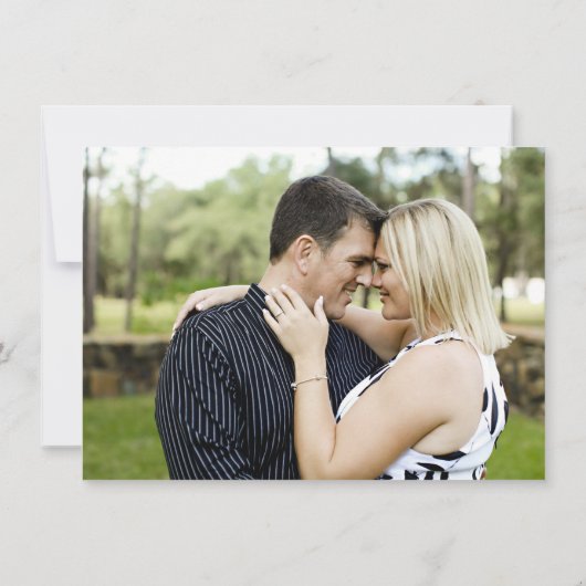 45th Sapphire bruiloft Jubileum hart foto Kaart (Achterkant)