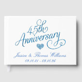 45th Sapphire Wedding Anniversary Gastenboek (Voorkant)
