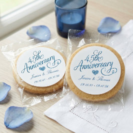 45th Sapphire Wedding Anniversary Ronde Sticker