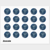 45th Sapphire Wedding Blue Wax Seal Sticker (Vel)