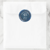 45th Sapphire Wedding Blue Wax Seal Sticker (Tas)