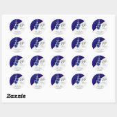 45th Sapphire Wedding Jubileum Design Ronde Sticker (Vel)
