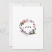 45th Sapphire Wedding Jubileum Floral Save The Date (Achterkant)