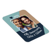 45th Sapphire Wedding Jubileum Foto Keepsake Magneet (Rechterzijde)