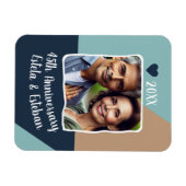 45th Sapphire Wedding Jubileum Foto Keepsake Magneet (Horizontaal)