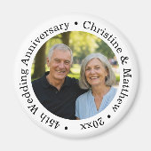 45th Wedding Anniversary Add Your Own Couple Photo Magneet (Voorkant)