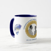 45th Wedding Jubileum - FOTO TOEVOEGEN Saffiergesc Mok (Voorkant links)