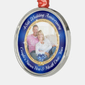 45th Wedding Jubileum Gift Ideas, Sapphire Metalen Ornament (Links)