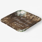 45th Wedding Jubileum Rustic String Lights Papieren Bordje (Gebogen)