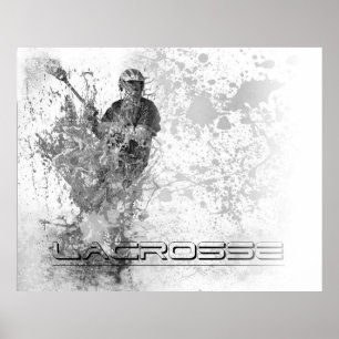 45x36 aangepast Lacrosse B/W-platter Poster
