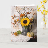 4663 Floral Birthday Card in het najaar Kaart (Gele Bloem)