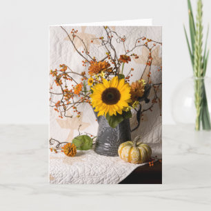 4663 Floral Birthday Card in het najaar Kaart