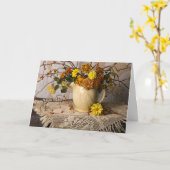 4692 Floral Birthday Card in het najaar Kaart (Gele Bloem)