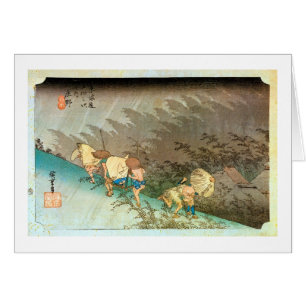 46. 庄 宿, 広 Shōno-juku, Hiroshige, Ukiyo-e