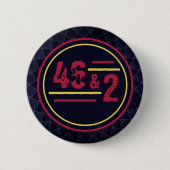 46 & 2: Evolutie in Retro-stijl - Tool Ronde Button 5,7 Cm (Voorkant)
