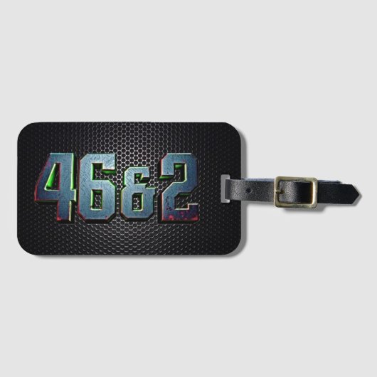 46 & 2 – Metallic Mesh Tool Tribute Bagagelabel (Voorkant (horizontaal))