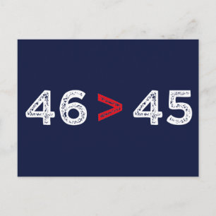 46 > 45 - Trump Lost Biden Won I Briefkaart