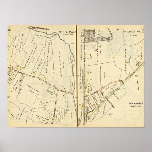 46-47 White Plains, Scarsdale Poster (Voorkant)