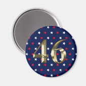 "46" Biden President, Biden Harris 2020 Gold Blue Magneet (Voorkant / Achterkant)