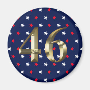 "46" Biden President, Biden Harris 2020 Gold Blue Magneet
