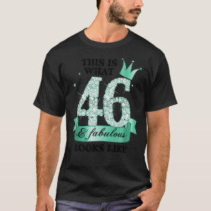 46 & Fabulous I Turquoise White Party Group Photo T-shirt