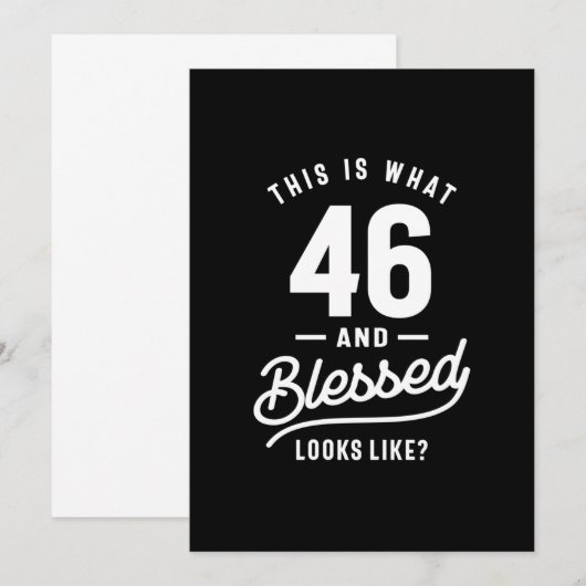 46 jaar - 46e verjaardag Funny Gift Kaart (Voorkant / Achterkant)