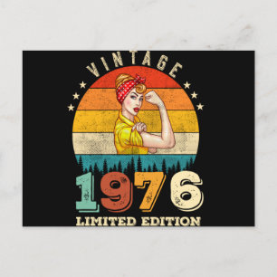 46 jaar oud 1976 46e verjaardag Gifts women Briefkaart