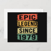 46 jaar oud Bday 1979 Epic Legend 46e verjaardag Briefkaart (Voorkant / Achterkant)