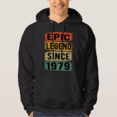 46 jaar oud Bday 1979 Epic Legend 46e verjaardag Hoodie (Voorkant)