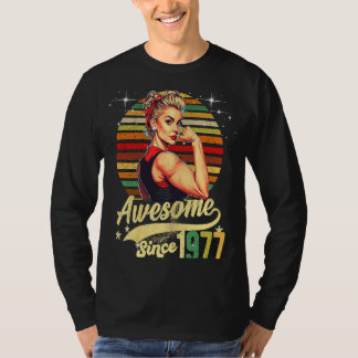 46 jaar oud Geweldige sinds 1977 46e verjaardag T-shirt