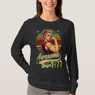 46 jaar oud Geweldige sinds 1977 46e verjaardag T-shirt
