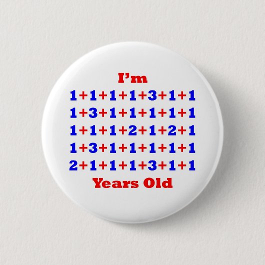 46 jaar oud! ronde button 5,7 cm (Voorkant)