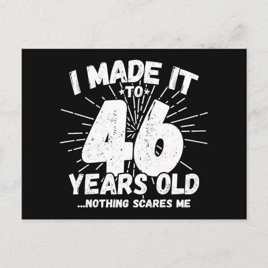 46 Jaar Oud Sarcastisch Meme Grappige 46e Verjaard Briefkaart (Voorkant)