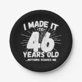 46 Jaar Oud Sarcastisch Meme Grappige 46e Verjaard Papieren Bordje (Voorkant)