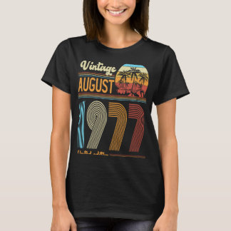 46 Jaar Oud Verjaardag Vintage augustus 1977 Vrouw T-shirt