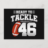 46 Jaar Oude Tackle Voetbal Feestje 46ste Verjaard Briefkaart (Voorkant)