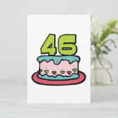 46-jarige verjaardagskaart kaart (Staand voorkant)