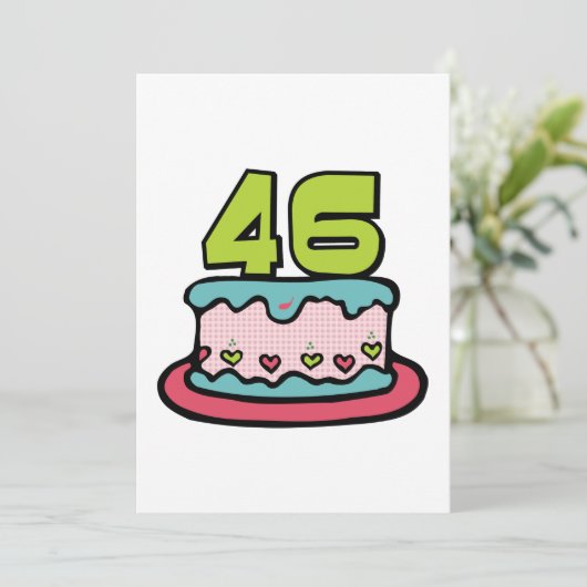 46-jarige verjaardagskaart kaart (Staand voorkant)