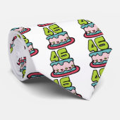 46-jarige verjaardagskaart stropdas (Opgerold)