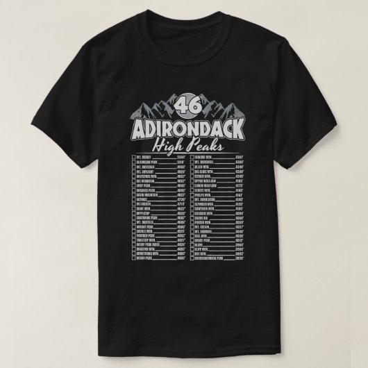 46 Premie voor klimberbergbeklimmen in Adirondack T-shirt (Design voorkant)