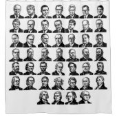 46 Presidenten Shower Curtain Douchegordijn (Voorkant)